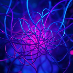 A digital artwork depicting a metaphorical representation of false connections