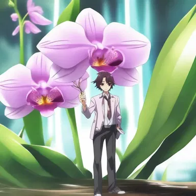 In the popular anime series, the protagonist carries a unique and magical aerides orchid that grants him special powers.