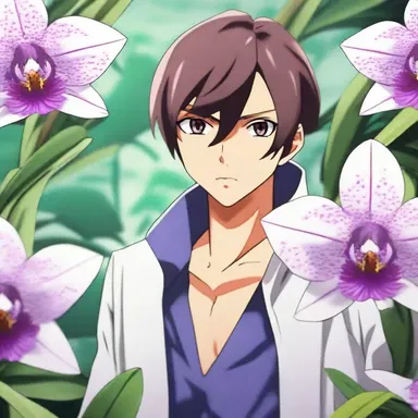 In the popular anime series, the protagonist carries a unique and magical aerides orchid that grants him special powers.