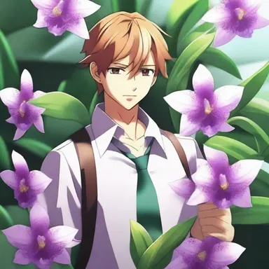 In the popular anime series, the protagonist carries a unique and magical aerides orchid that grants him special powers.