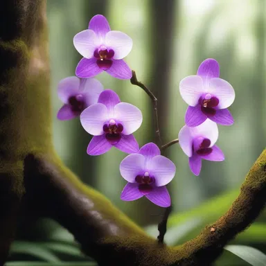 In the enchanted land of Eldoria, the inhabitants cultivate aerides orchids that emit a mystical glow and are used in potent potions.