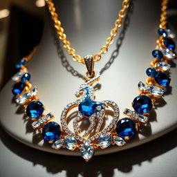 A luxurious piece of jewelry that combines the classic elegance of Ralph Lauren and the sparkling brilliance of Swarovski crystals