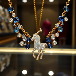 A luxurious piece of jewelry that combines the classic elegance of Ralph Lauren and the sparkling brilliance of Swarovski crystals