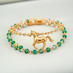 A stunning piece of jewelry that embodies the chic elegance of Ralph Lauren combined with the dazzling allure of Swarovski crystals