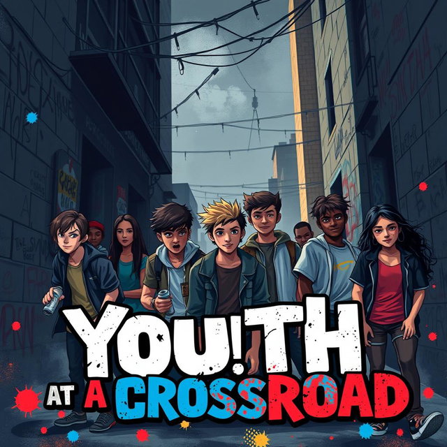 A striking digital poster illustrating the theme of juvenile delinquency