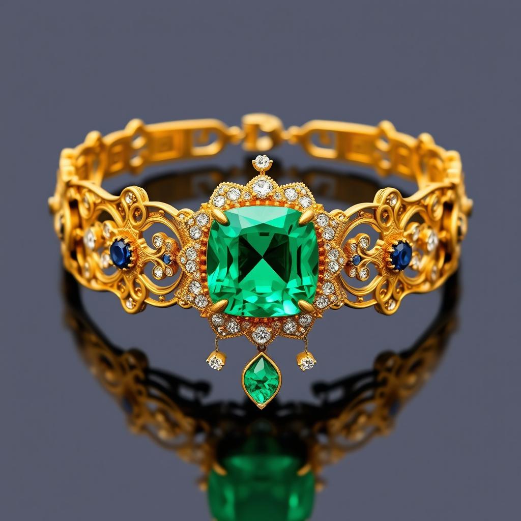 A luxurious piece of jewelry symbolizing the collaboration between Dior and Versace