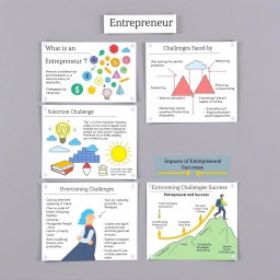 A visually engaging Bristol board presentation divided into four sections