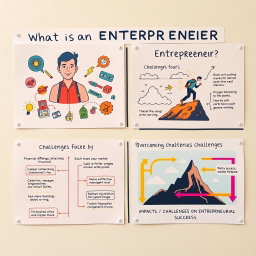 A visually engaging Bristol board presentation divided into four sections