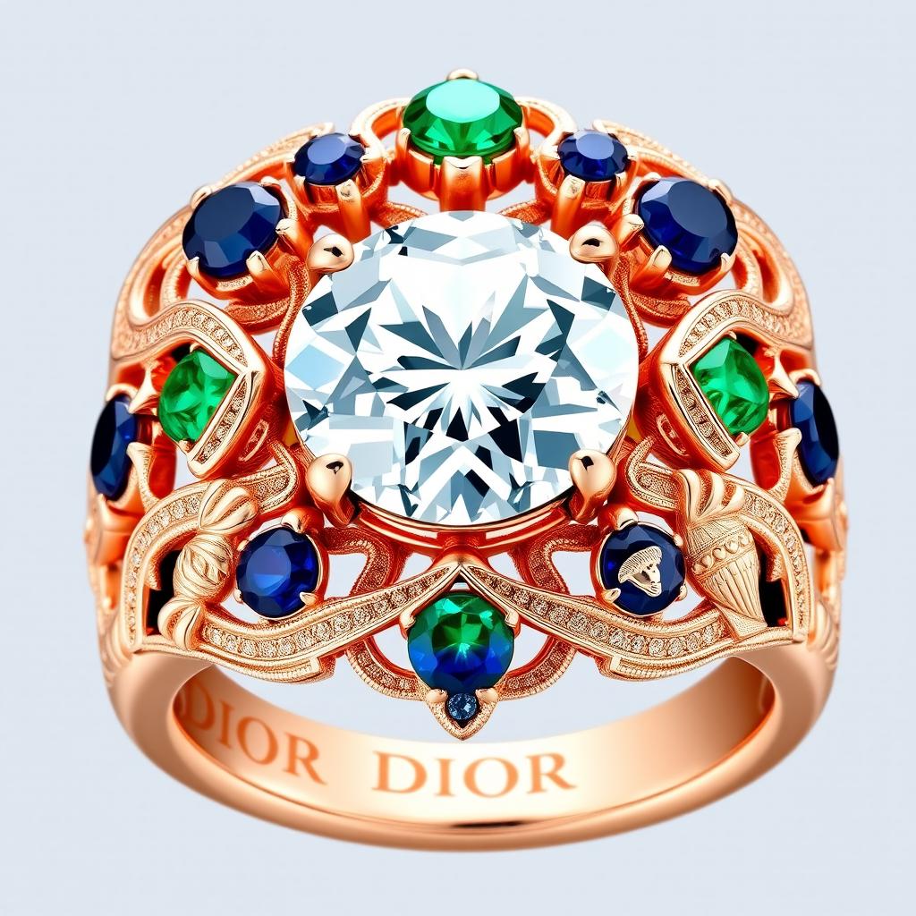 An exquisite piece of jewelry representing the collaboration between Dior and Versace