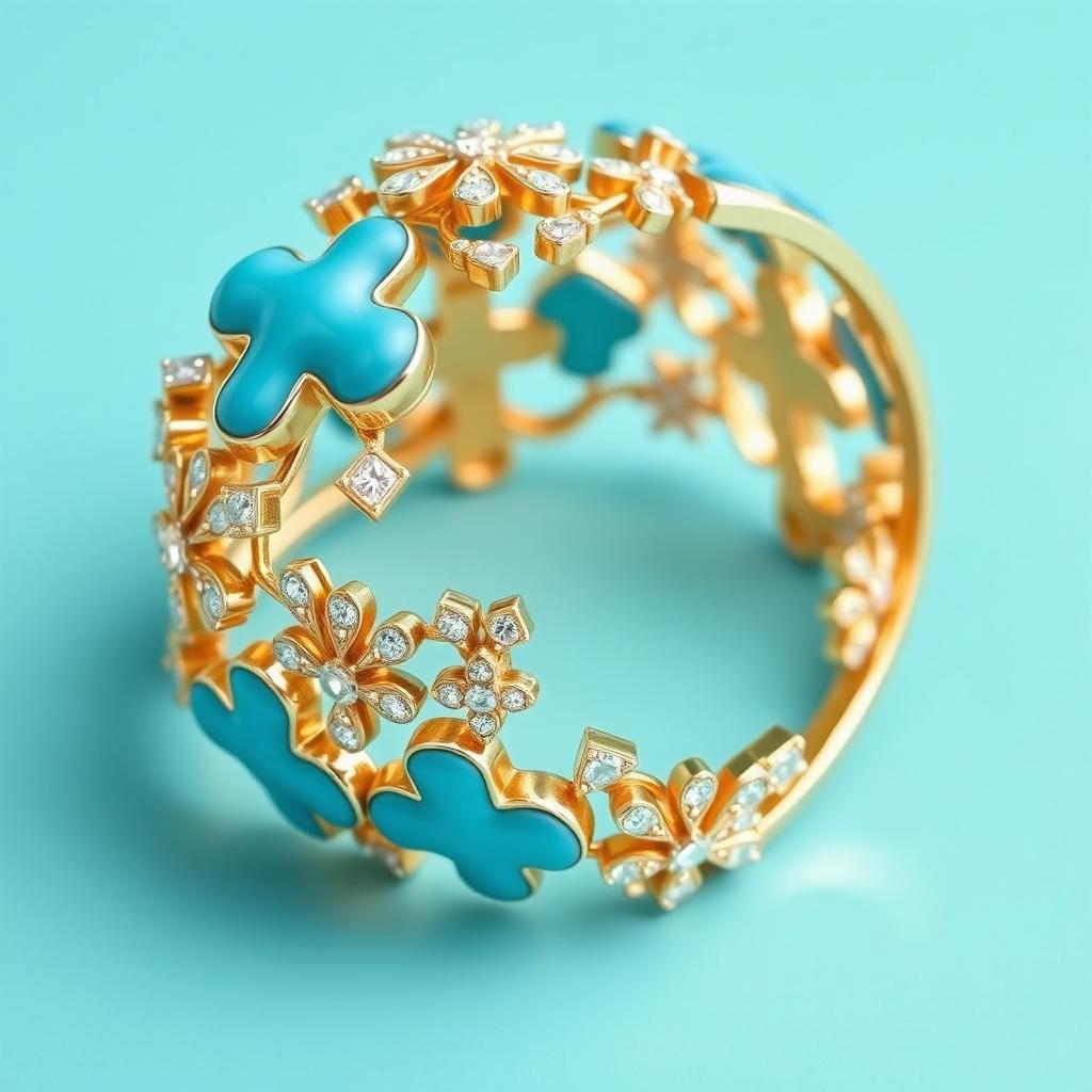 A stunning piece of jewelry that elegantly showcases a collaboration between Van Cleef & Arpels and Tiffany & Co