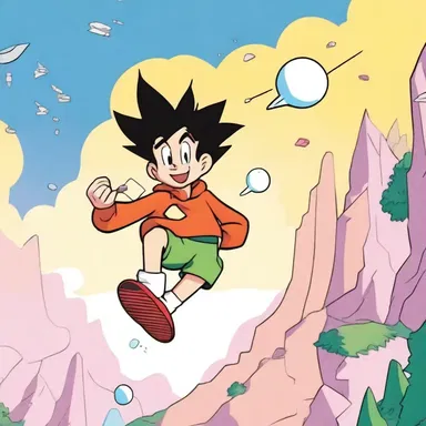 The aeriform character floated effortlessly through the cartoon world.