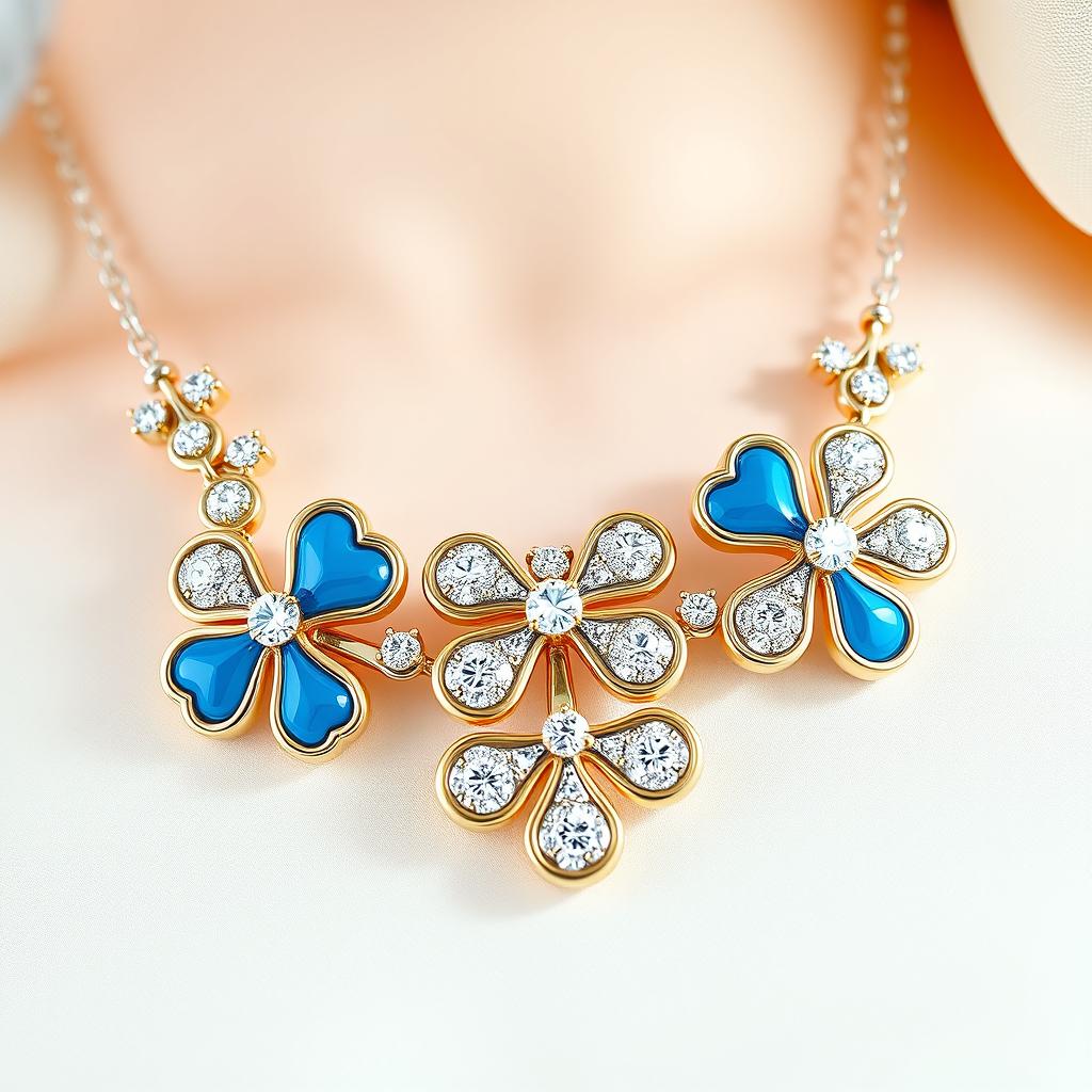 A beautifully crafted piece of jewelry representing the collaboration between Van Cleef & Arpels and Tiffany & Co