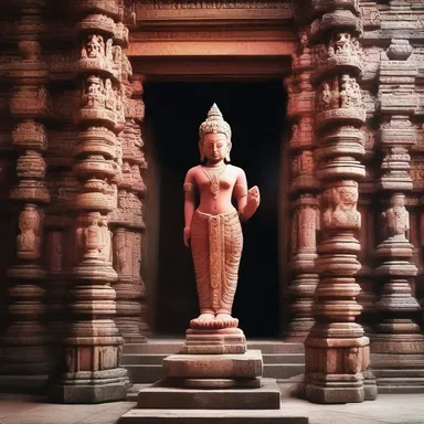The aura around the deity in the temple was almost aeriform, creating a divine atmosphere.