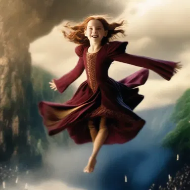 In the movie, the magical character was depicted as having an aeriform appearance, floating through the scenes effortlessly.