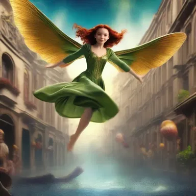 In the movie, the magical character was depicted as having an aeriform appearance, floating through the scenes effortlessly.