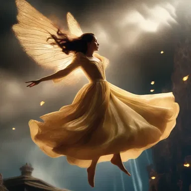 In the movie, the magical character was depicted as having an aeriform appearance, floating through the scenes effortlessly.