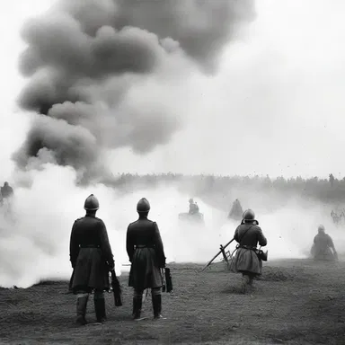 During the battle, the smoke rising from the cannons created an aeriform haze, obstructing visibility for the soldiers.