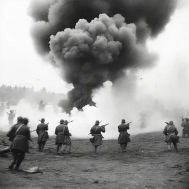 During the battle, the smoke rising from the cannons created an aeriform haze, obstructing visibility for the soldiers.