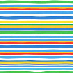 A simple and visually appealing strip pattern design featuring alternating stripes of various colors like blue, red, green, and yellow