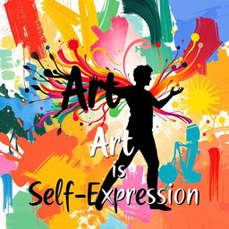 A visually striking poster that illustrates the concept of personal function of art and self-expression