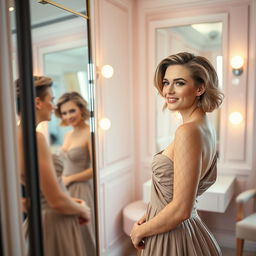 A stunning male-to-female transformation scene showcasing the beauty of gender transition