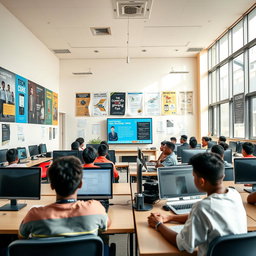 An inviting and modern educational environment showcasing the I