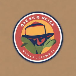 A vibrant, high-quality digital art image of a logo for a Tex-Mex restaurant named Queso Quarters