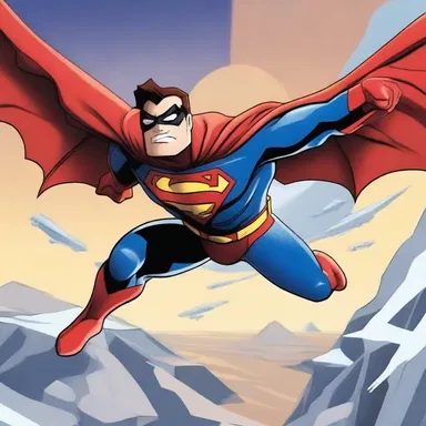 In the animated series, the superhero battles the villain while overcoming the excruciating pain of aerodontalgia during a high-altitude flight.