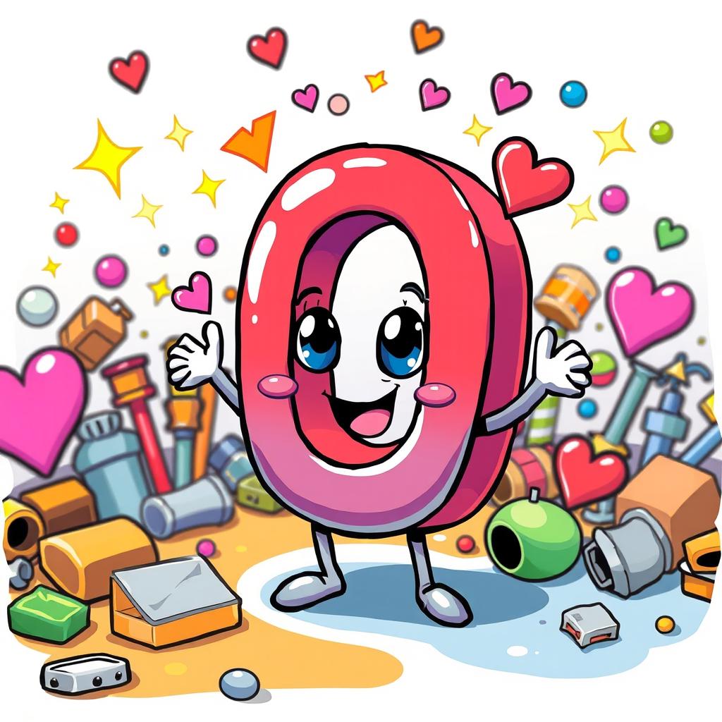 A vibrant, imaginative representation of a literal magnet, depicted as a whimsical character with eyes and arms, surrounded by colorful elements symbolizing attraction such as sparkles and hearts