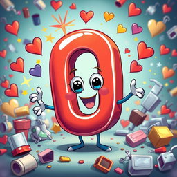 A vibrant, imaginative representation of a literal magnet, depicted as a whimsical character with eyes and arms, surrounded by colorful elements symbolizing attraction such as sparkles and hearts
