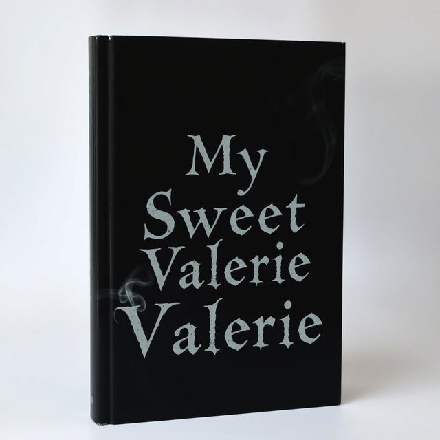 A book cover with a simple black background