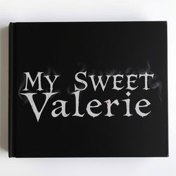 A book cover with a simple black background