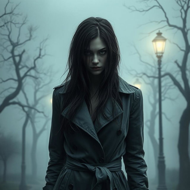 A mysterious woman inspired by Silent Hill, featuring a hauntingly atmospheric look