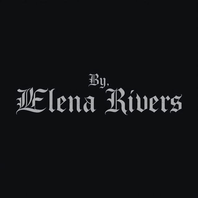 A black background featuring the text 'By, Elena Rivers' prominently displayed in the center