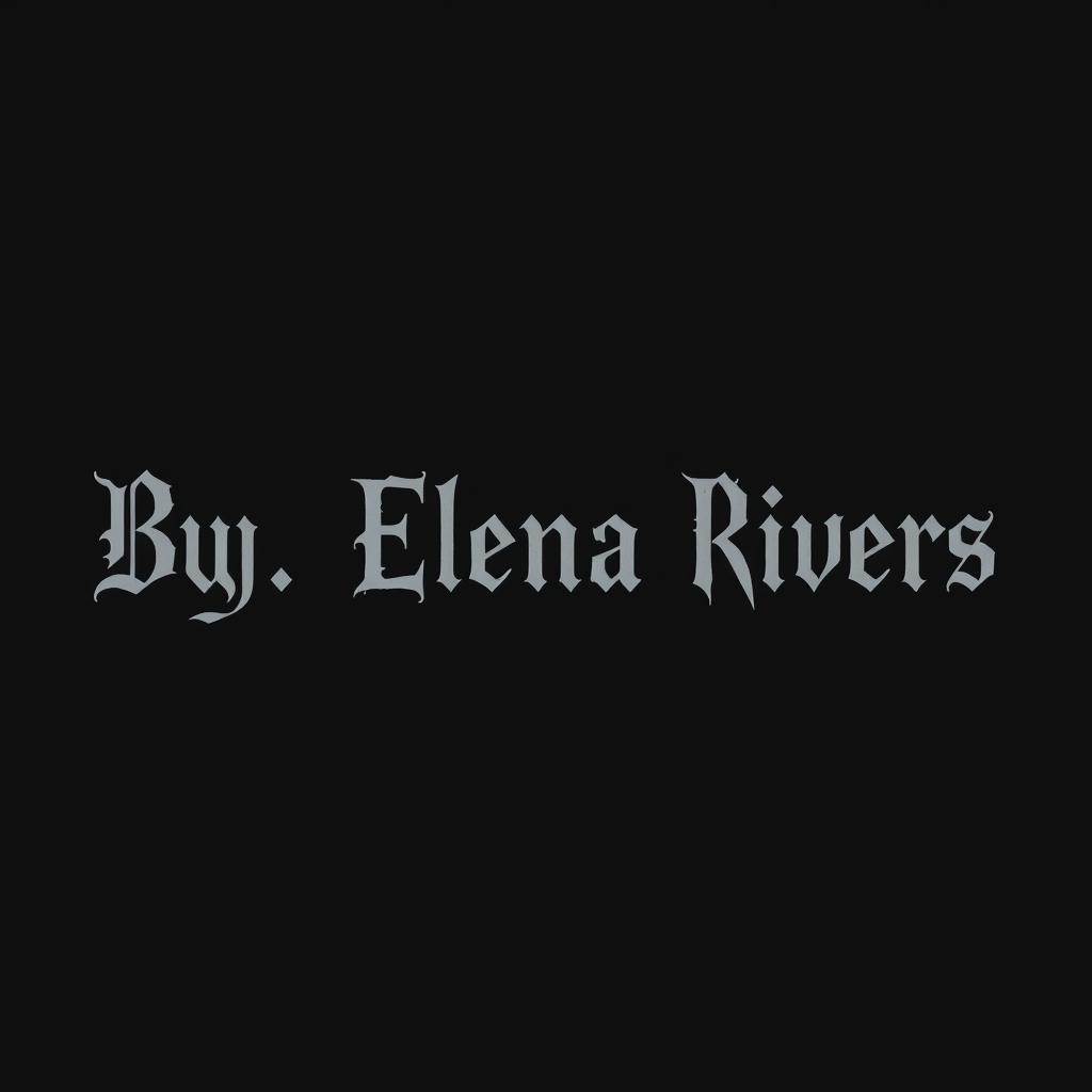 A black background featuring the text 'By, Elena Rivers' centered in a single line