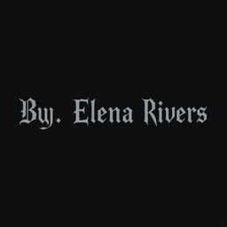 A black background featuring the text 'By, Elena Rivers' centered in a single line