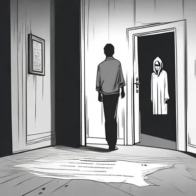 Haunted by an evil presence, the protagonist received an eerie aerogramme containing a chilling message with no return address.