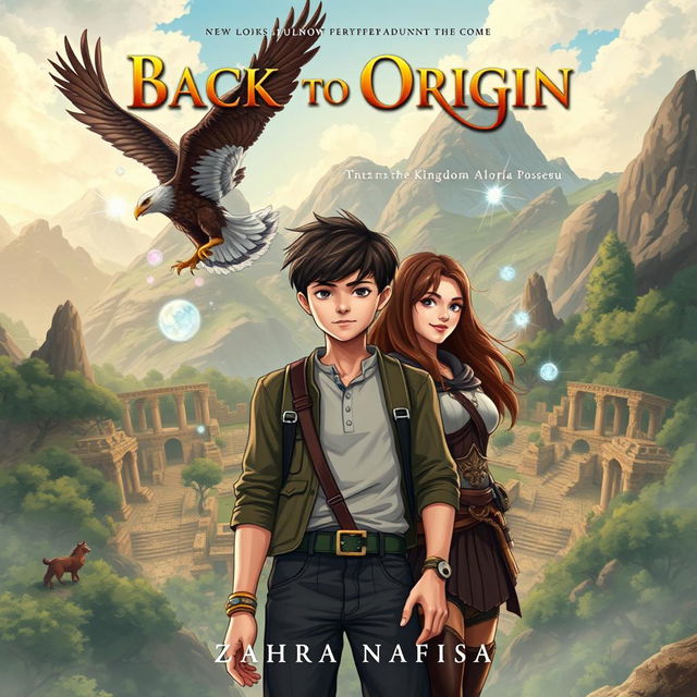 A captivating book cover for 'Back to Origin' by Zahra Nafisa