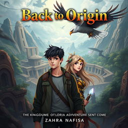 A captivating book cover for 'Back to Origin' by Zahra Nafisa
