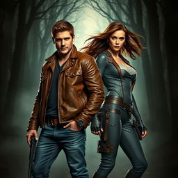 An epic portrayal of Dean Winchester and Jo Harvell from the TV series 'Supernatural'