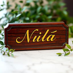 A beautifully designed nameplate featuring the name 'নিলা' (Nila) written in elegant calligraphy