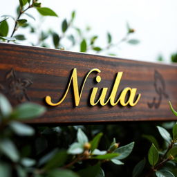 A beautifully designed nameplate featuring the name 'নিলা' (Nila) written in elegant calligraphy