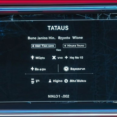 Futuristic Character Status Screen Design for Fantasy Games