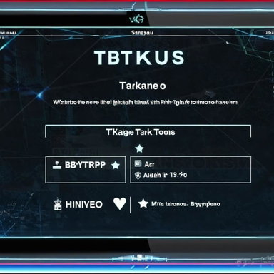 Futuristic Character Status Screen Design for Fantasy Games