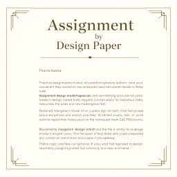 Modern Minimalistic Assignment Paper Design