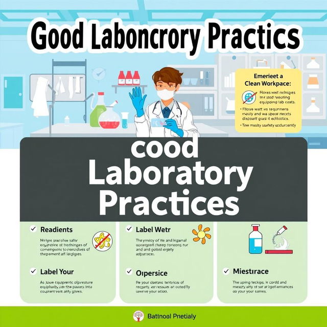 An informative and visually engaging poster emphasizing good laboratory practices