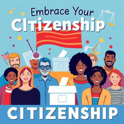 A vibrant and engaging poster that promotes the concept of citizenship