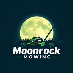 A striking logo design featuring a large, luminous moon as the centerpiece, glowing softly in the background