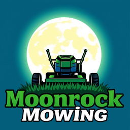 A striking logo design featuring a large, luminous moon as the centerpiece, glowing softly in the background