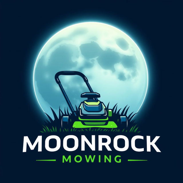 A striking logo design depicting a large, luminous moon as the central element, with a soft glow radiating from it